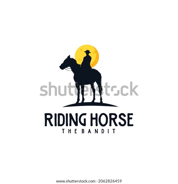 Cowboy Wild West Rodeo Vintage Logo Stock Vector (Royalty Free ...