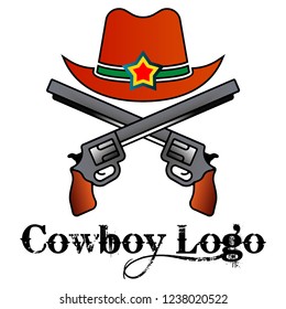 Cowboy Wth Gun Logo Template