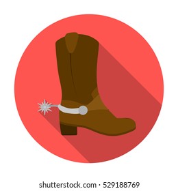 Cowboy's boots icon in flat style isolated on white background. USA country symbol stock vector illustration.