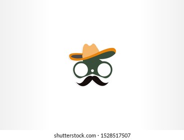 Cowboys Hat Icon Logo Vector eps.10