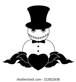 cowboy's hat in vector format black and white