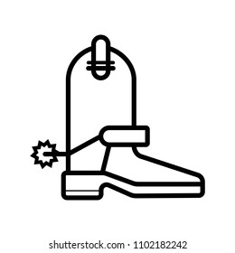 cowboyTopboot vector icon, illustration symbol