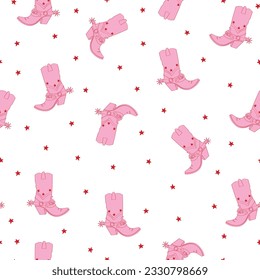 Cowgirl Boots Cowboy Boots Fun Y2K Pattern Stars