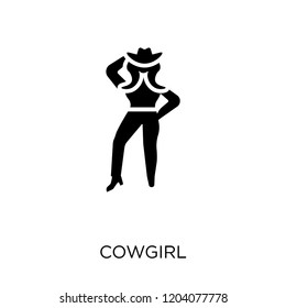 Cowgirl icon. Cowgirl symbol design from Desert collection. Simple element vector illustration on white background.