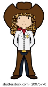 Cowgirl Isolated Vector Stock Vector (Royalty Free) 20075770 | Shutterstock