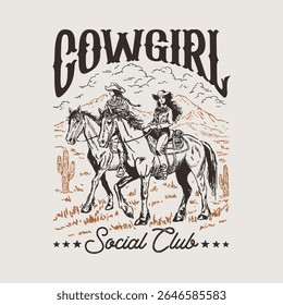 Cowgirl Social Club Western Vintage Design