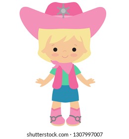 Cowgirl Vector Cartoon Illustration Stock Vector (Royalty Free ...