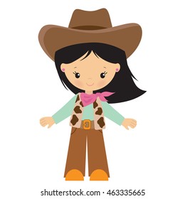 Cowgirl vector illustration