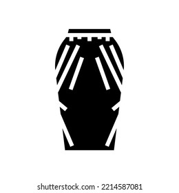 cowl skirt glyph icon vector. cowl skirt sign. isolated symbol illustration