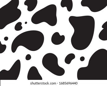 Cow-like background texture black free form on white background vector