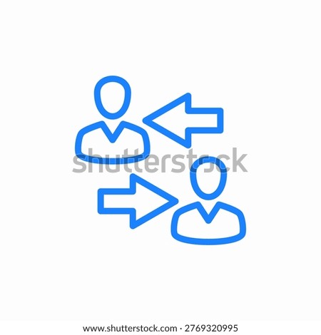coworker interaction icon sign vector