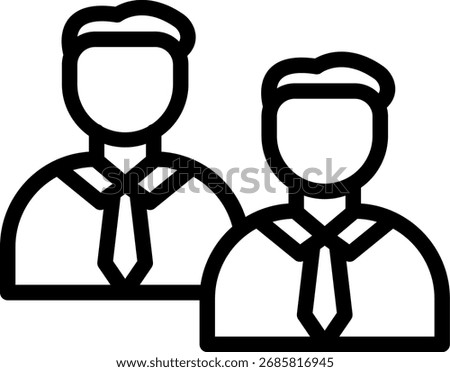 Coworker Line Icon Vector Design