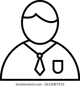 Coworker Vector Line Icon Design