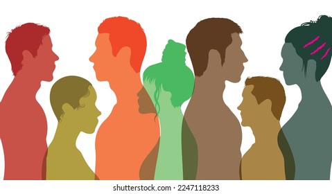 Co-workers or collaborators. Deal or pact concept. Diversity multiethnic people in the background. Working together, co-workers, and harmony.