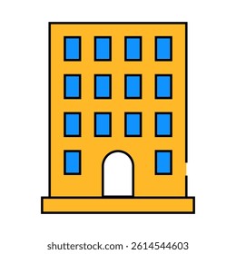 coworking building line icon vector. coworking building sign. isolated symbol illustration