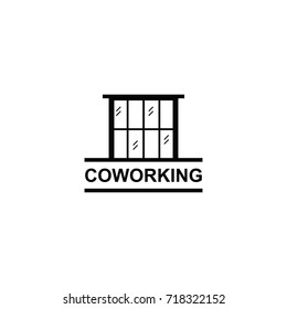 Coworking center vector icon
