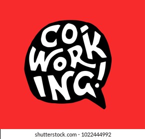 Coworking Co Working Logo Vector Lettering