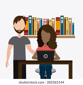 Coworking design over white background, vector illustration. Coworking design over white background, vector illustration.