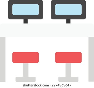 ilustración plana vectorial del equipo de empleados de coworking