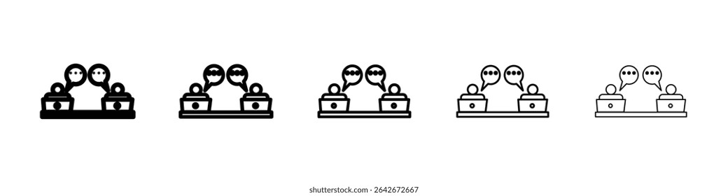 Coworking icon isolated vector on white background set
