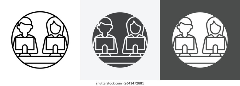 Coworking icon set vector art