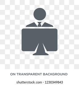 coworking icon. Trendy flat vector coworking icon on transparent background from general  collection. 