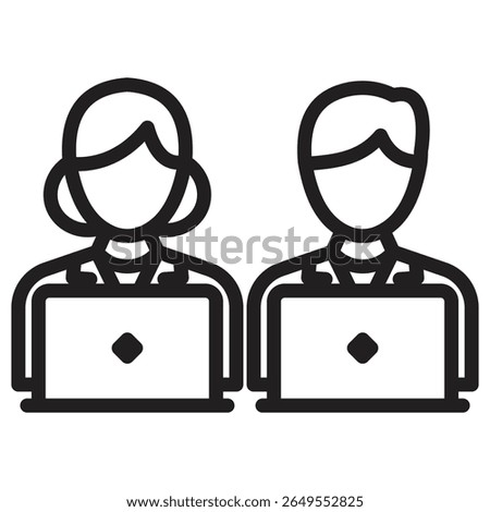 Coworking icon vector illustration isolated sign