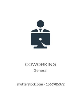 Coworking icon vector. Trendy flat coworking icon from general collection isolated on white background. Vector illustration can be used for web and mobile graphic design, logo, eps10