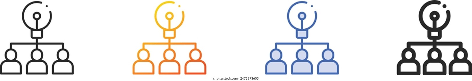 coworking icon.Thin Linear, Gradient, Blue Stroke and bold Style Design Isolated On White Background