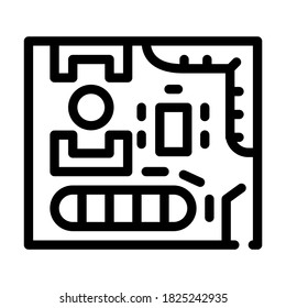 coworking layout line icon vector. coworking layout sign. isolated contour symbol black illustration