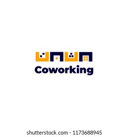 Coworking Logo. Vector Template