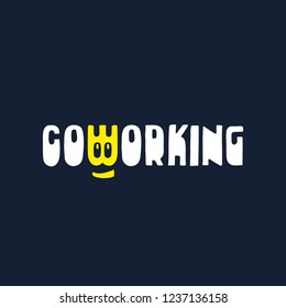 Coworking Logo. Vector Template