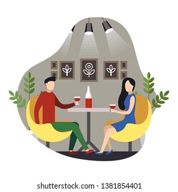 Coworking Restaurant Recreation Area Cartoon Flat. Good Business Environment, Meeting Rooms. Coworking Benefits Infrastructure and Economy. Vector Illustration on White Background.