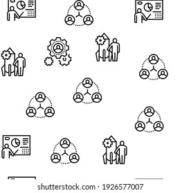 Ilustración de líneas delgadas del vector de servicio de coworking sin problemas