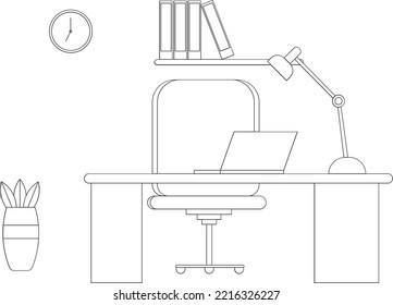 coworking space, concept illustration. Young people, freelancer men and women working on laptop and computer at home.