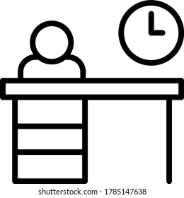 concepto de espacio de trabajo diseño de icono vectorial, símbolo de negocio independiente sobre fondo blanco