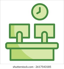 Coworking Space Icon Element For Design