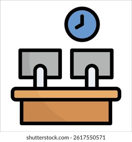 Coworking Space Icon Element For Design