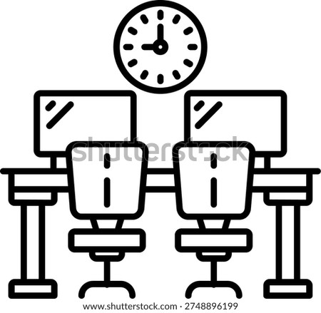 Coworking Space Illustration vector Icon Design