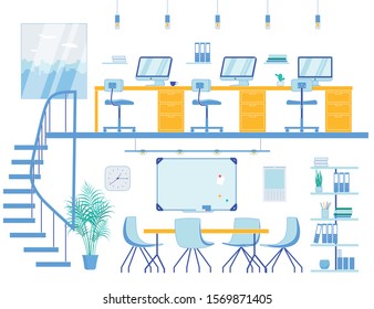 Coworking Space and Meeting Room on Two Levels