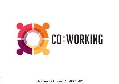 Coworking Space, networking zone logo and icon. Vector design