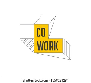 Coworking Space, networking zone logo and icon. Vector design