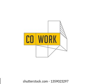 Coworking Space, networking zone logo and icon. Vector design