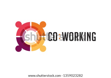 Coworking Space, networking zone logo and icon. Vector design