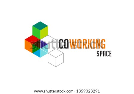 Coworking Space, networking zone logo and icon. Vector design