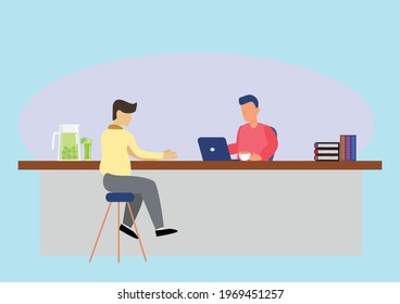 Coworking Space Vektordesign.