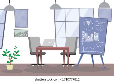 coworking studio, comfortable room for work