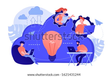 Similar – Image, Stock Photo Light clouds in the evening sky