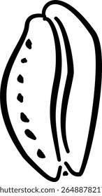Cowrie shell sketch for tribal packaging coastal branding eco-friendly decorVector illustration