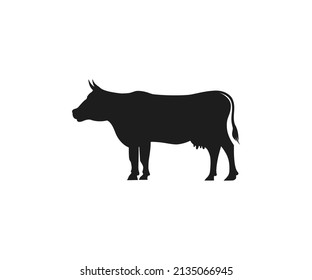 Cows and Bulls Silhouettes vector